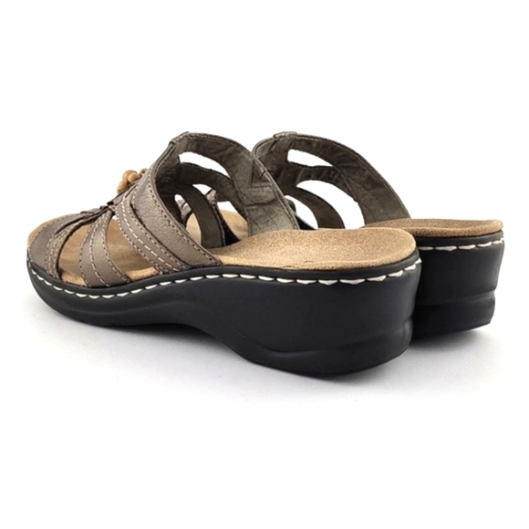 Clarks Bronze Lexi Myrtle 2 Slide On Sandals Ultimate Comfort Lightweight 9.5M - Picture 6 of 16